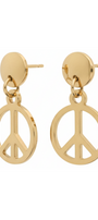 Aretes Plata 925 Peace and Love Colgantes - Tanya Moss