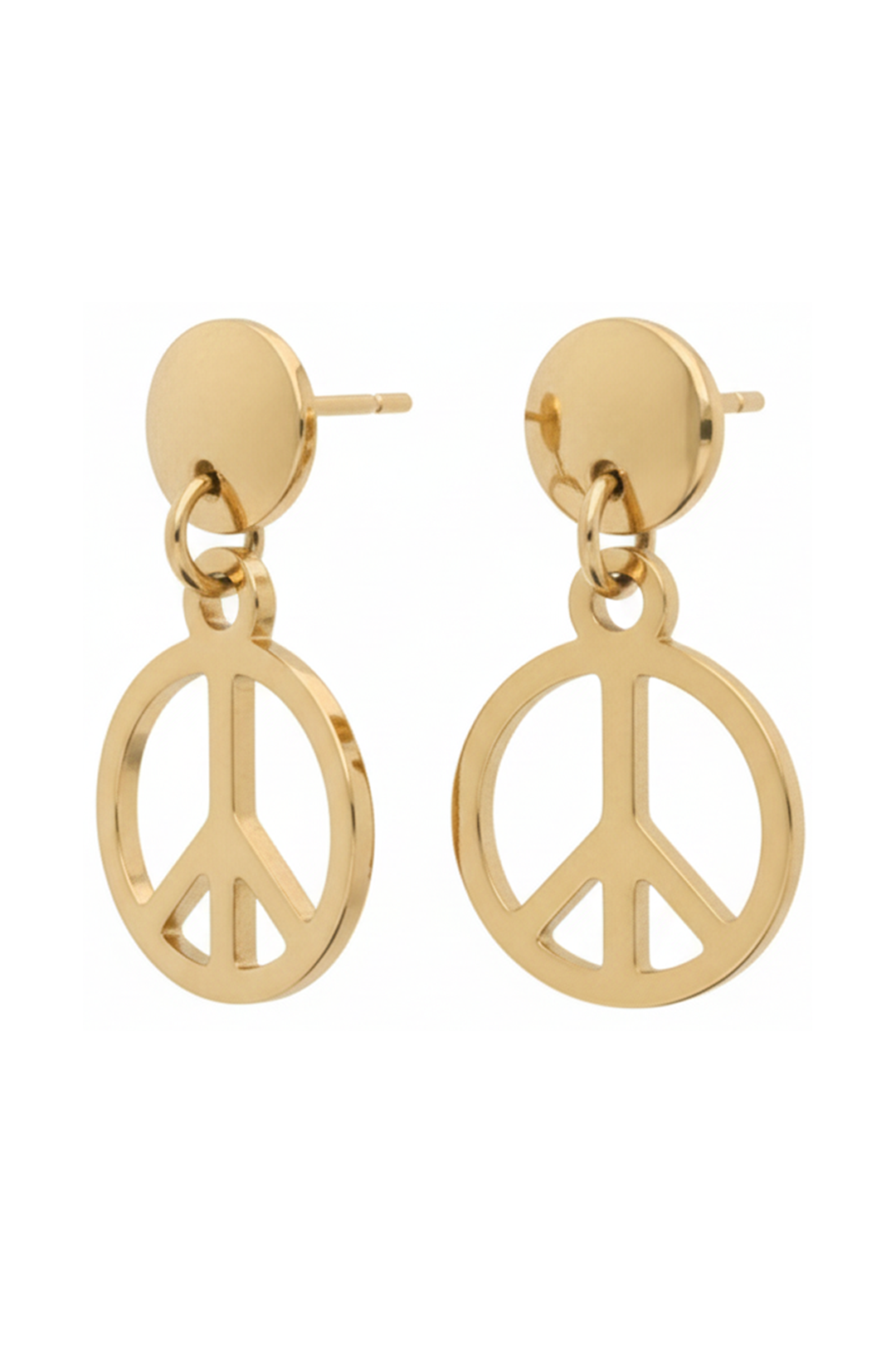 Aretes Plata 925 Peace and Love Colgantes - Tanya Moss