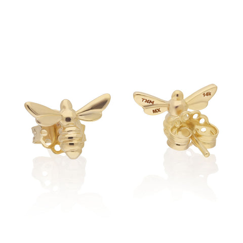 Aretes de Abeja Oro 14K