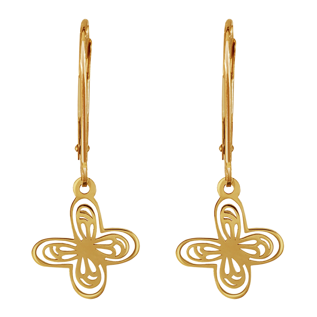 Aretes Mujer Oro 14K Oro Aurora Mariposa