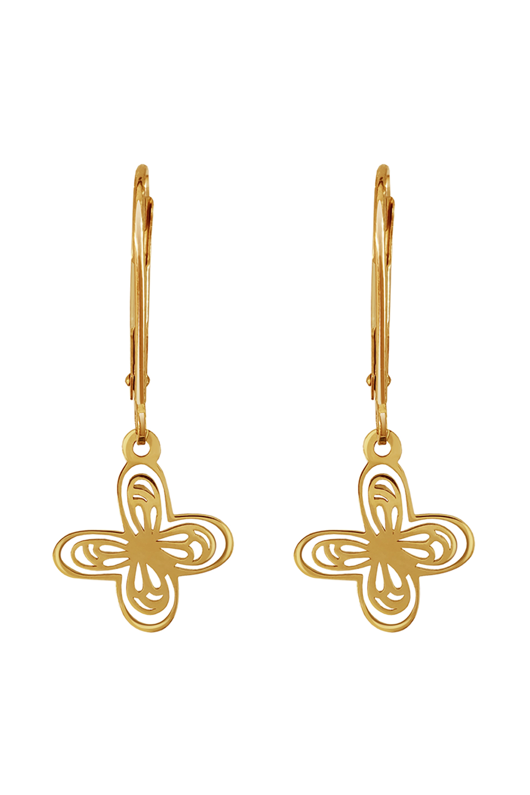 Aretes Mujer Oro 14K Oro Aurora Mariposa