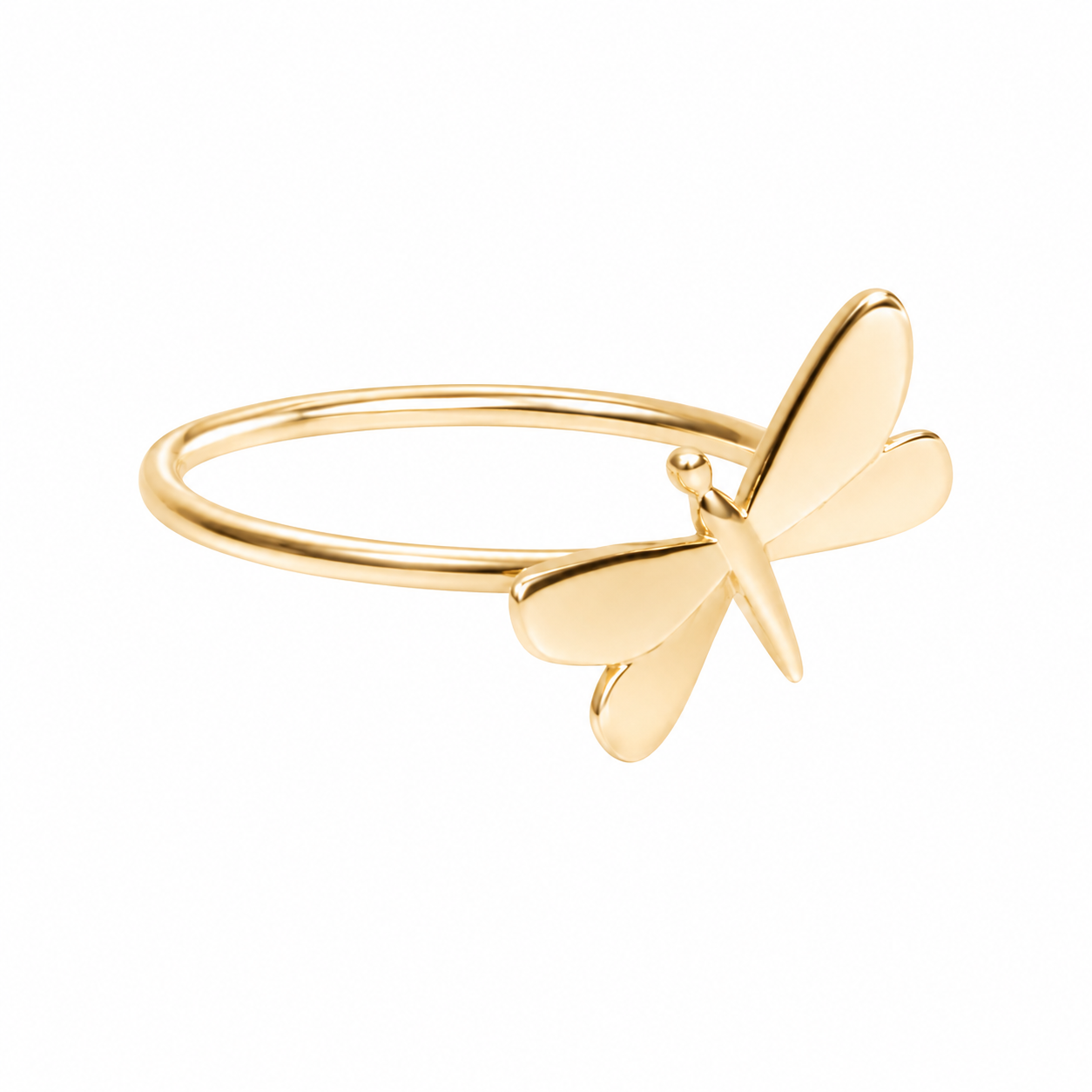 Anillo Oro 14k Libélula