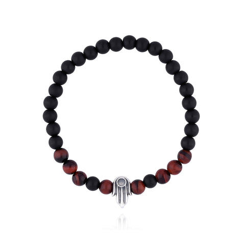 Pulsera Mano De Fatima Ojo De Tigre