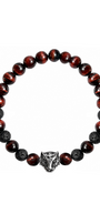 Pulsera Moss Jaguar con Ojo de Tigre Rojo