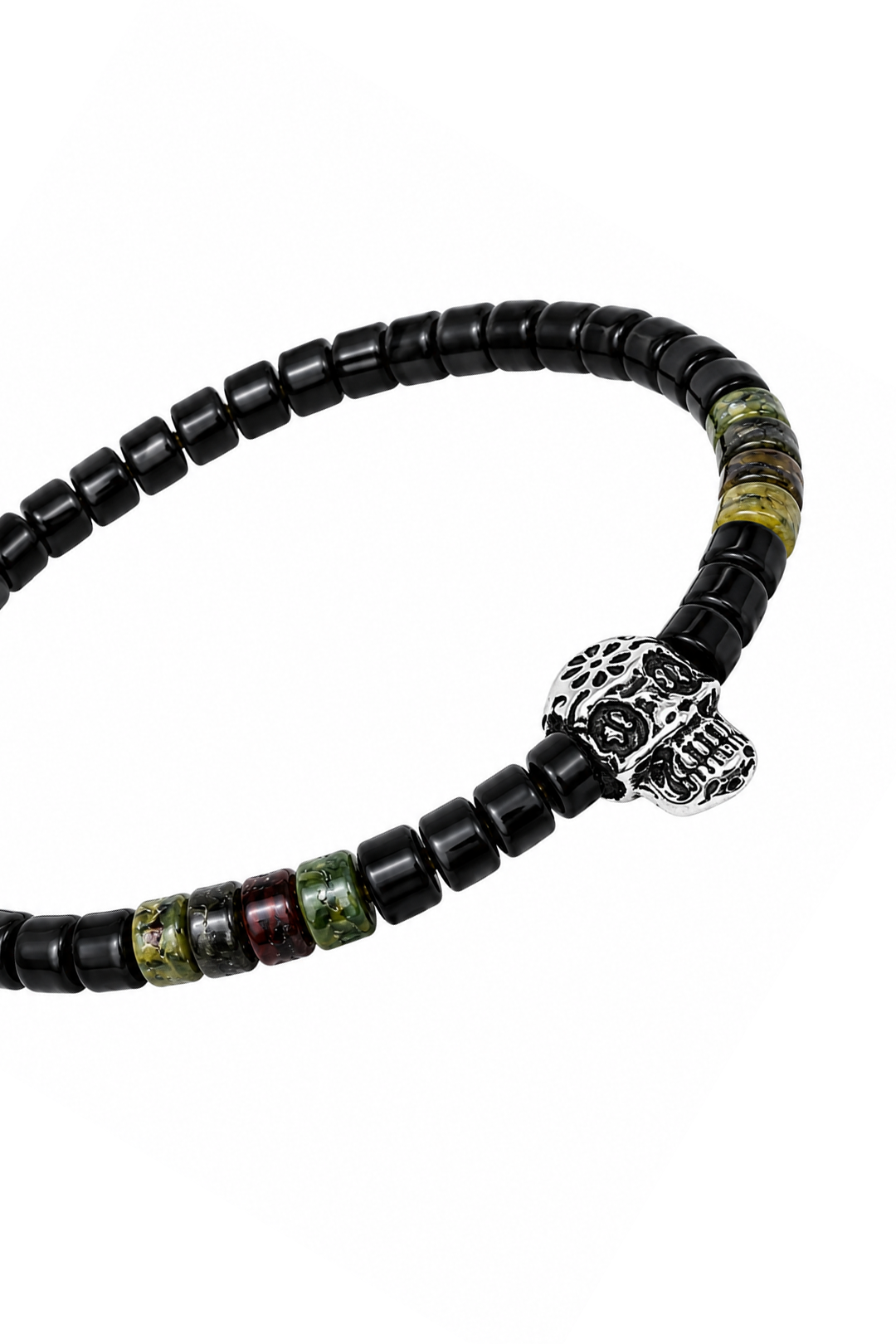 Pulsera Calavera Green Blood y Ágata