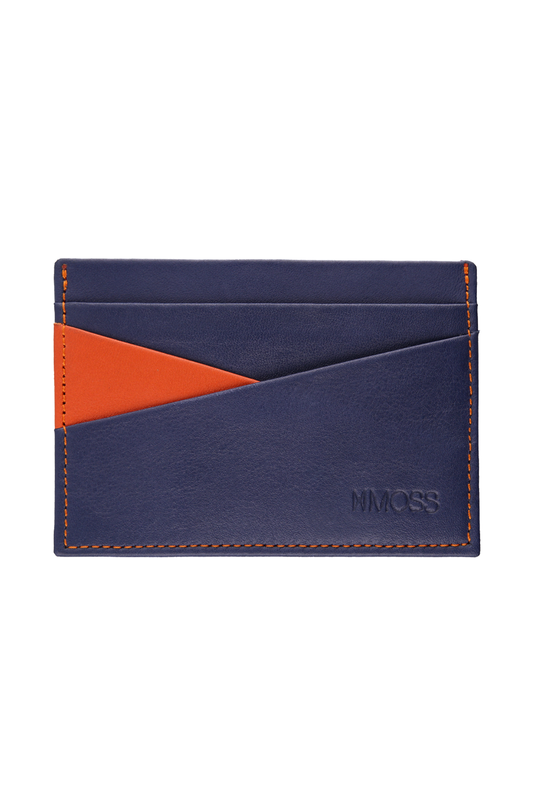 Tarjetero Moss Triángulo Azul / Naranja