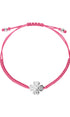 Pulsera Mujer Plata 925 Amuletos Trebol Rosa Tejida Anamora por Tanya Moss - Tanya Moss