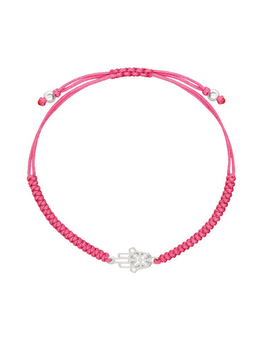 Pulsera Mujer Plata 925 Amuletos Mano Tejida Rosa Anamora por Tanya Moss