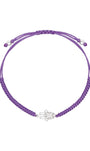 Pulsera Mujer Plata 925 Amuletos Mano Tejida Morada Anamora por Tanya Moss - Tanya Moss