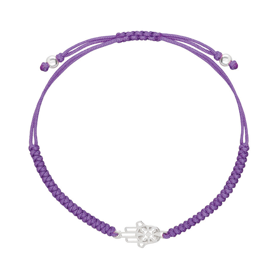 Pulsera Mujer Plata 925 Amuletos Mano Tejida Morada Anamora por Tanya Moss - Tanya Moss