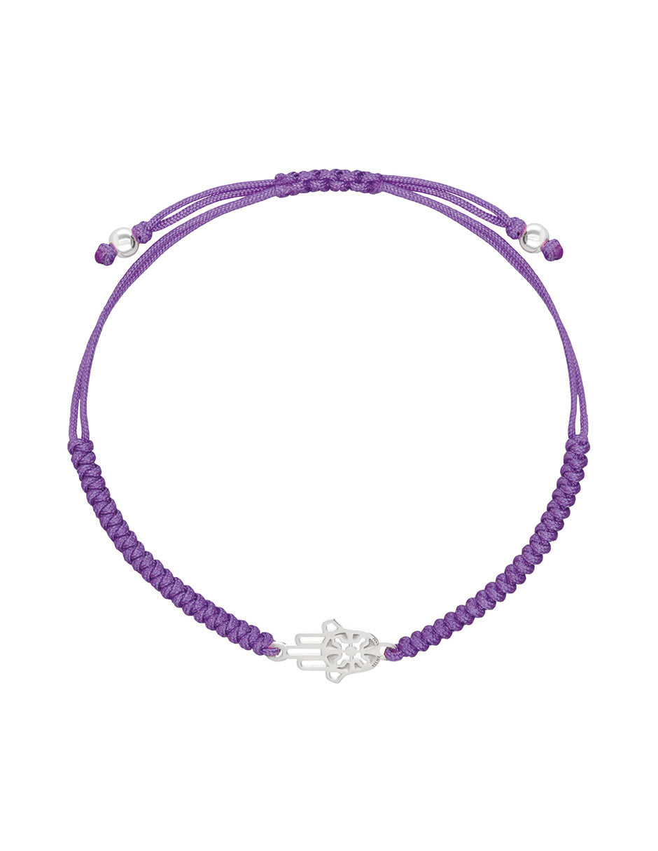 Pulsera Mujer Plata 925 Amuletos Mano Tejida Morada Anamora por Tanya Moss