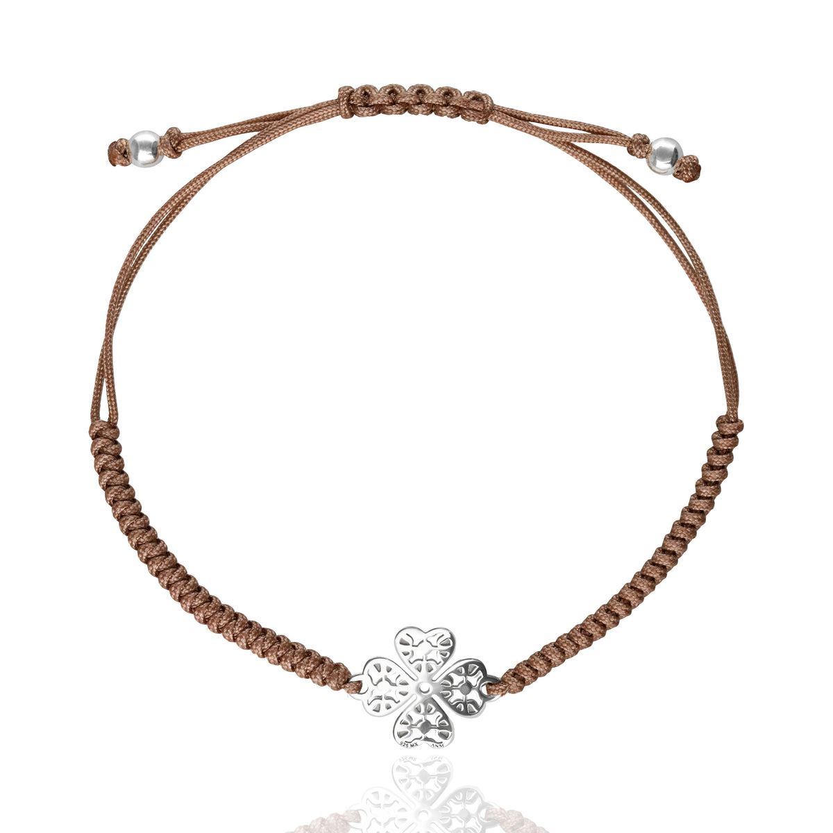 Pulsera Anamora Tejida Trébol Amuletos Avellana