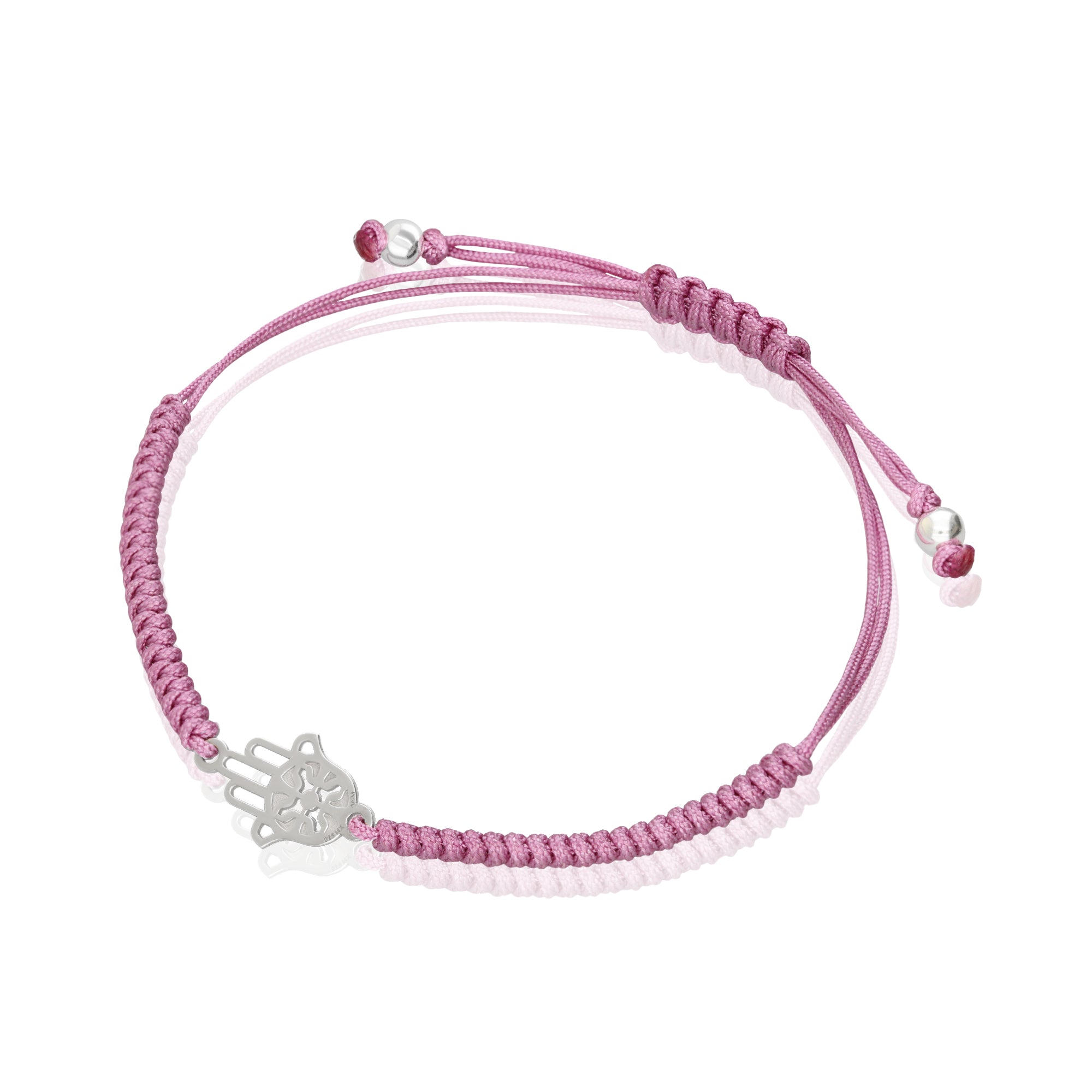 Pulsera Mujer Plata 925 Amuletos Mano Tejida Lila Anamora por Tanya Moss - Tanya Moss