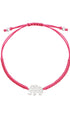 Pulsera Mujer Plata 925 Amuletos Elefante Tejida Rosa Anamora por Tanya Moss - Tanya Moss