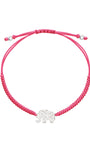 Pulsera Mujer Plata 925 Amuletos Elefante Tejida Rosa Anamora por Tanya Moss - Tanya Moss