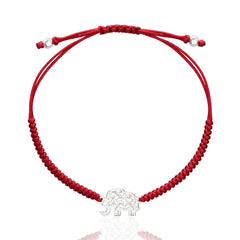 Pulsera Anamora Tejida Elefante Amuletos Vino