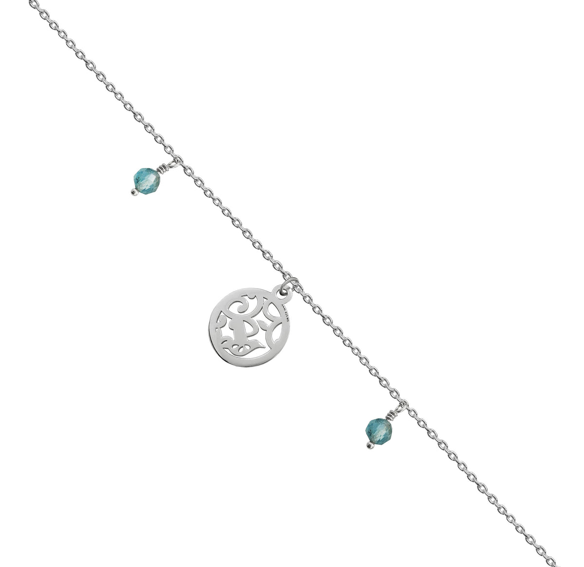 Pulsera Mujer Plata 925 Pajarito Apatita Anamora Por Tanya Moss