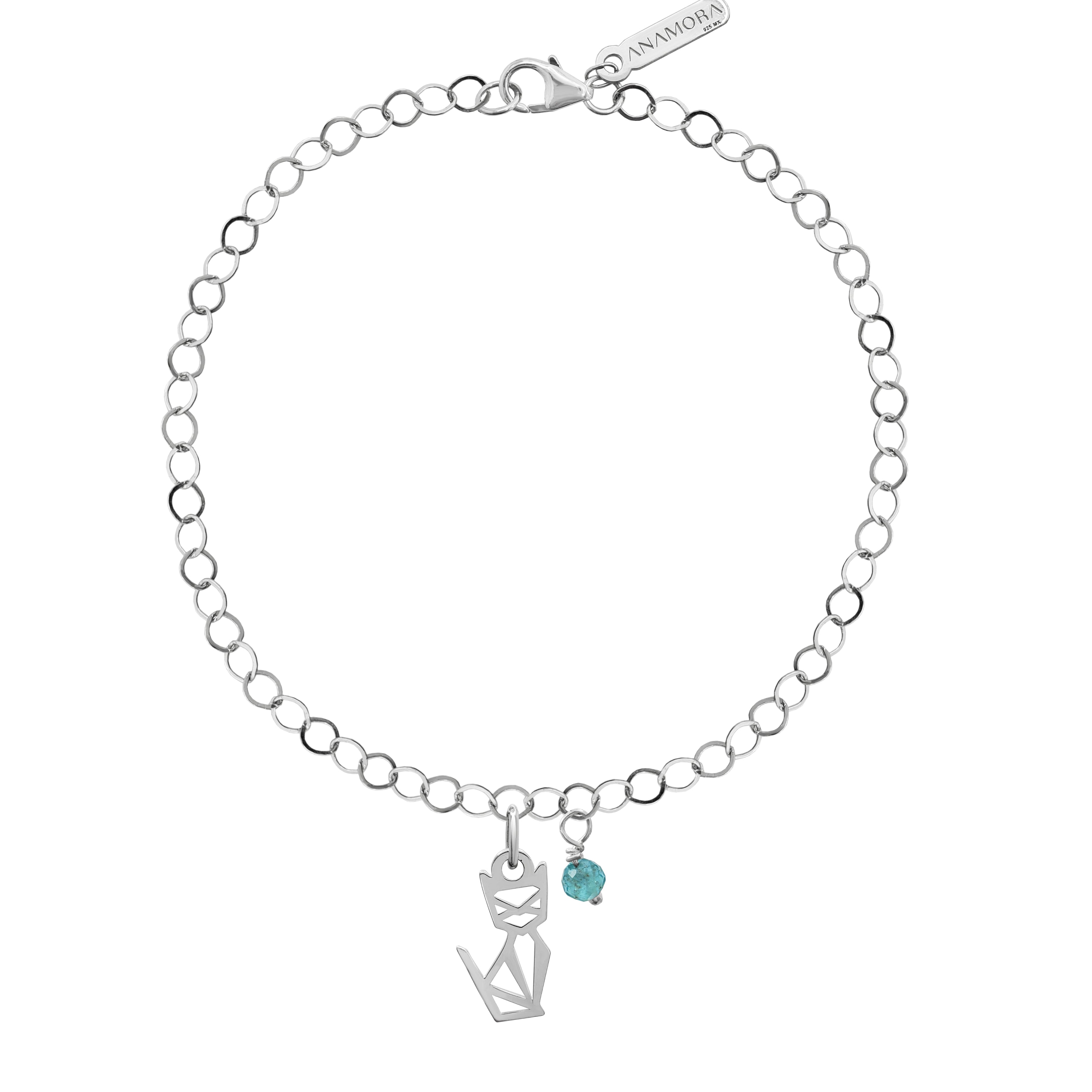 Pulsera Mujer Plata 925 Origami Gato Apatita Anamora Por Tanya Moss - Tanya Moss