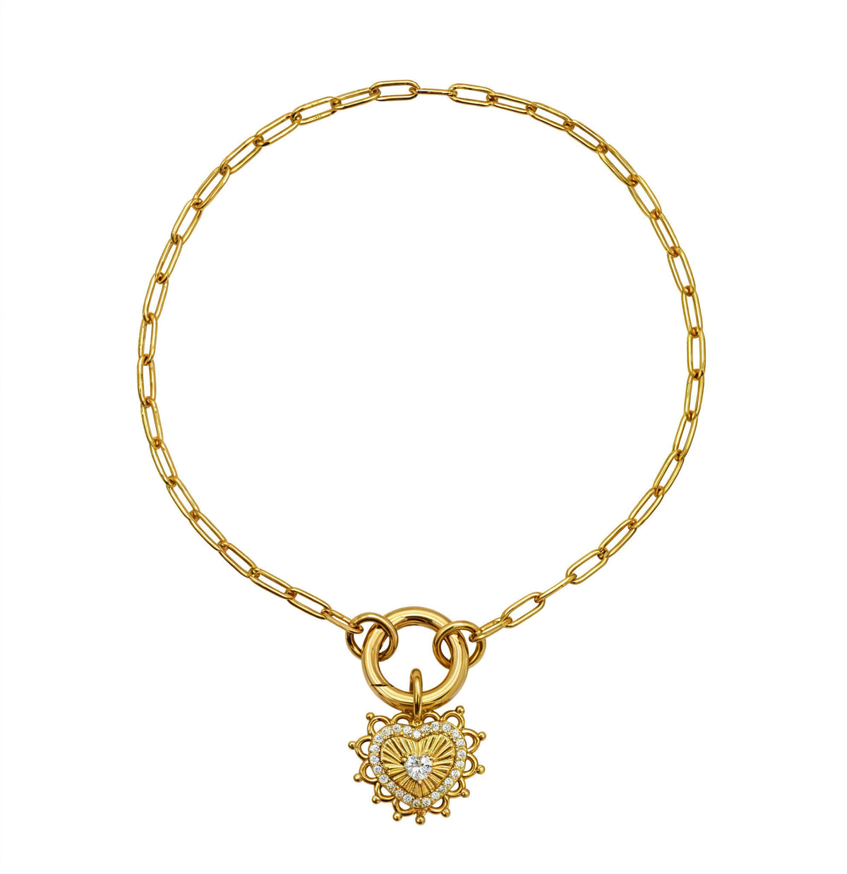 Pulsera Mujer Plata 925 Corazon Ardiente Charm Circonias Anamora por Tanya Moss
