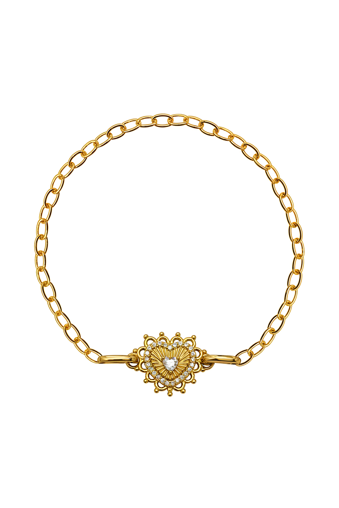 Pulsera Coraz¢n Ardiente Con Circonias - Tanya Moss
