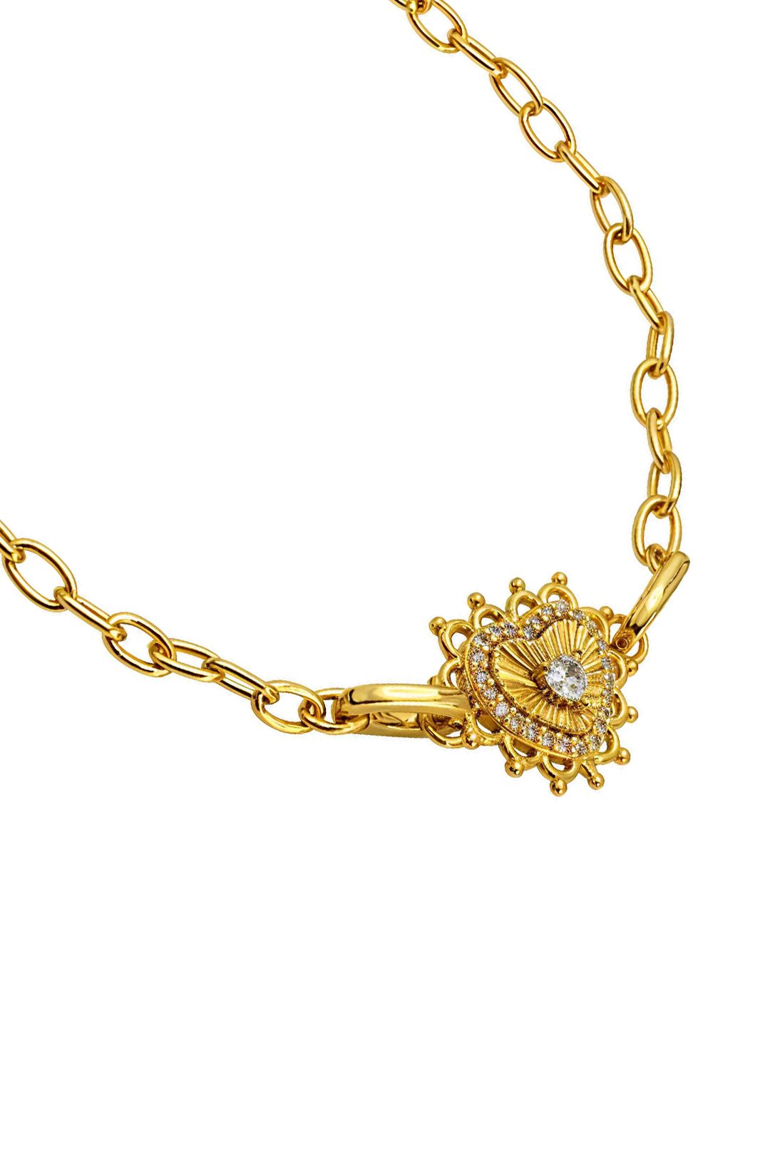 Pulsera Coraz¢n Ardiente Con Circonias - Tanya Moss