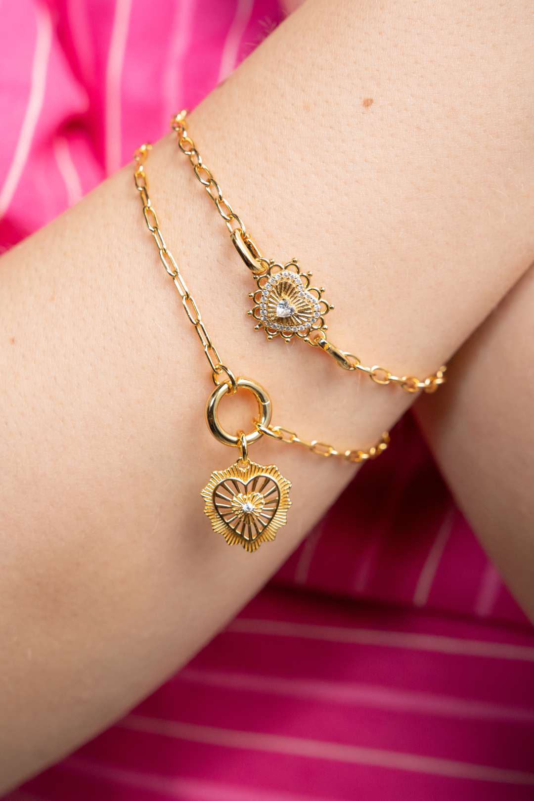 Pulsera Coraz¢n Ardiente Con Circonias - Tanya Moss