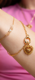 Pulsera Eterna Corazón Ardiente Charm Circonia Dorada Anamora por Tanya Moss - Tanya Moss