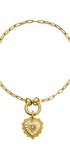 Pulsera Eterna Corazón Ardiente Charm Circonia Dorada Anamora por Tanya Moss - Tanya Moss