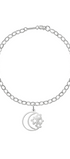 Pulsera Charm Celeste Luna Y Estrella Plata 925 Anamora by Tanya Moss - Tanya Moss