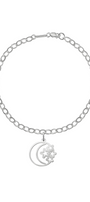 Pulsera Charm Celeste Luna Y Estrella Plata 925 Anamora by Tanya Moss - Tanya Moss