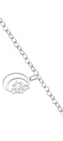 Pulsera Charm Celeste Luna Y Estrella Plata 925 Anamora by Tanya Moss - Tanya Moss