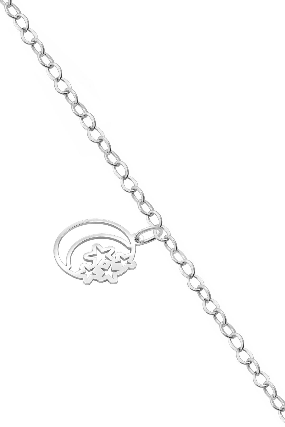 Pulsera Charm Celeste Luna Y Estrella Plata 925 Anamora by Tanya Moss - Tanya Moss