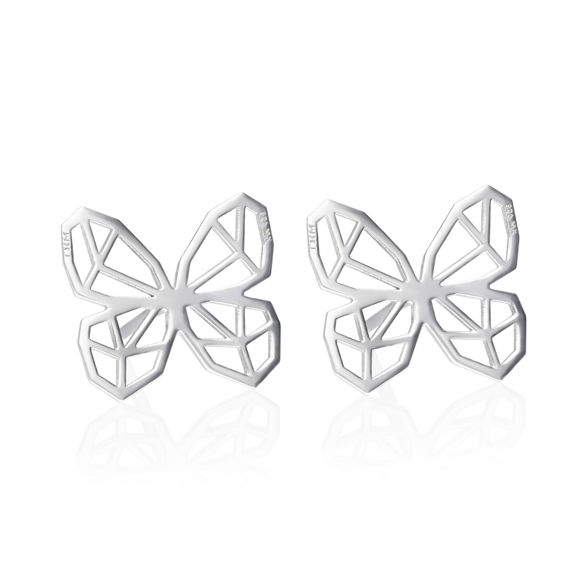 Aretes Mujer Plata 925 Origami Mariposa Anamora por Tanya Moss - Tanya Moss