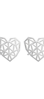 Aretes Mujer Plata 925 Origami Corazón Anamora por Tanya Moss - Tanya Moss