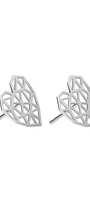 Aretes Mujer Plata 925 Origami Corazón Anamora por Tanya Moss - Tanya Moss