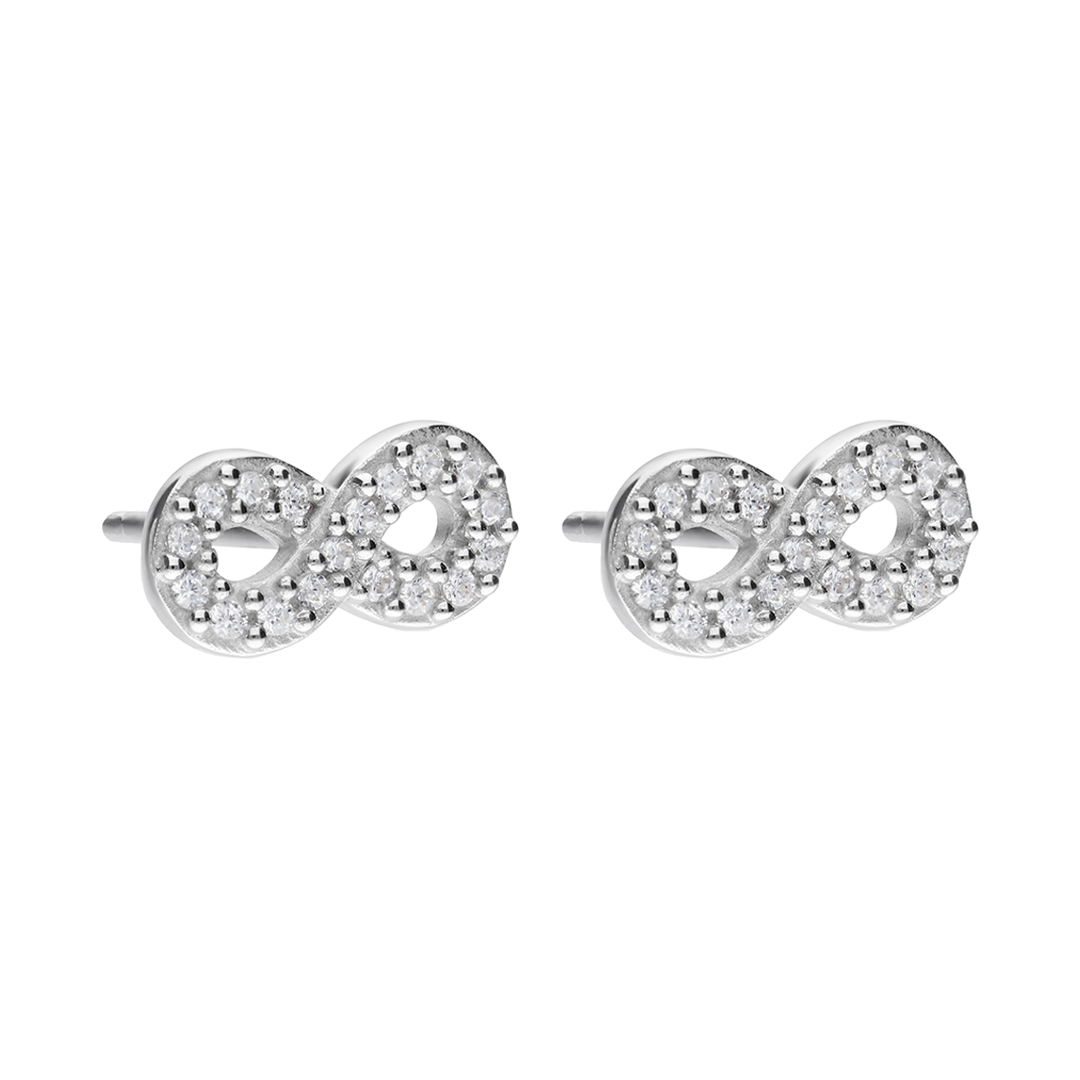 Broqueles Mujer Plata 925 Brillos Infinito Circonia Anamora por Tanya Moss - Tanya Moss