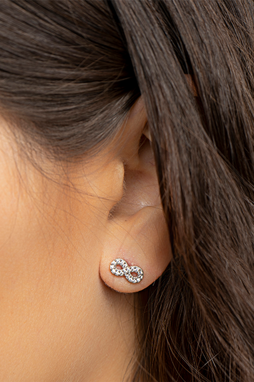 Broqueles Mujer Plata 925 Brillos Infinito Circonia Anamora por Tanya Moss - Tanya Moss