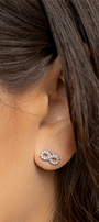 Broqueles Mujer Plata 925 Brillos Infinito Circonia Anamora por Tanya Moss - Tanya Moss