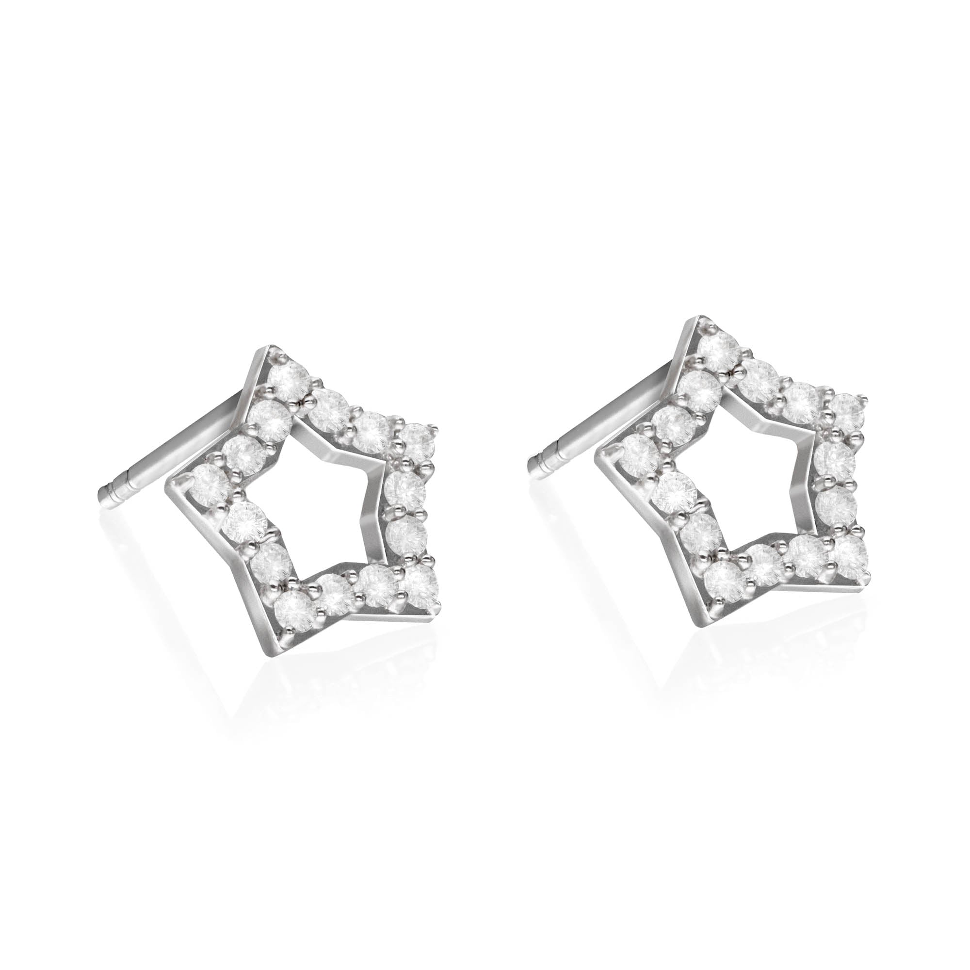Broqueles Mujer Plata 925 Brillos Estrella Circonia Anamora por Tanya Moss - Tanya Moss