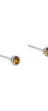 Aretes Mujer Plata 925  Flor Blanca Cristales Anamora por Tanya Moss - Tanya Moss