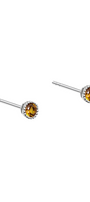 Aretes Mujer Plata 925  Flor Blanca Cristales Anamora por Tanya Moss - Tanya Moss