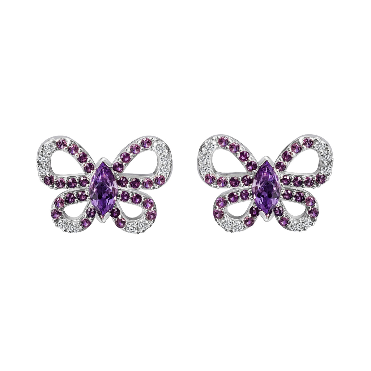 Aretes Anamora Florecer Moñito Con Cristales