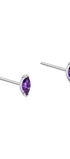 Aretes Mujer Plata 925 Moñito Cristales Anamora por Tanya Moss - Tanya Moss