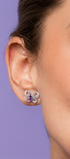 Aretes Mujer Plata 925 Moñito Cristales Anamora por Tanya Moss - Tanya Moss
