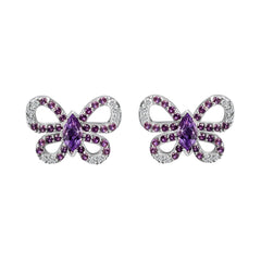 Aretes Anamora Florecer Moñito Con Cristales