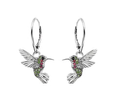 Aretes Anamora Florecer Flor Colibri