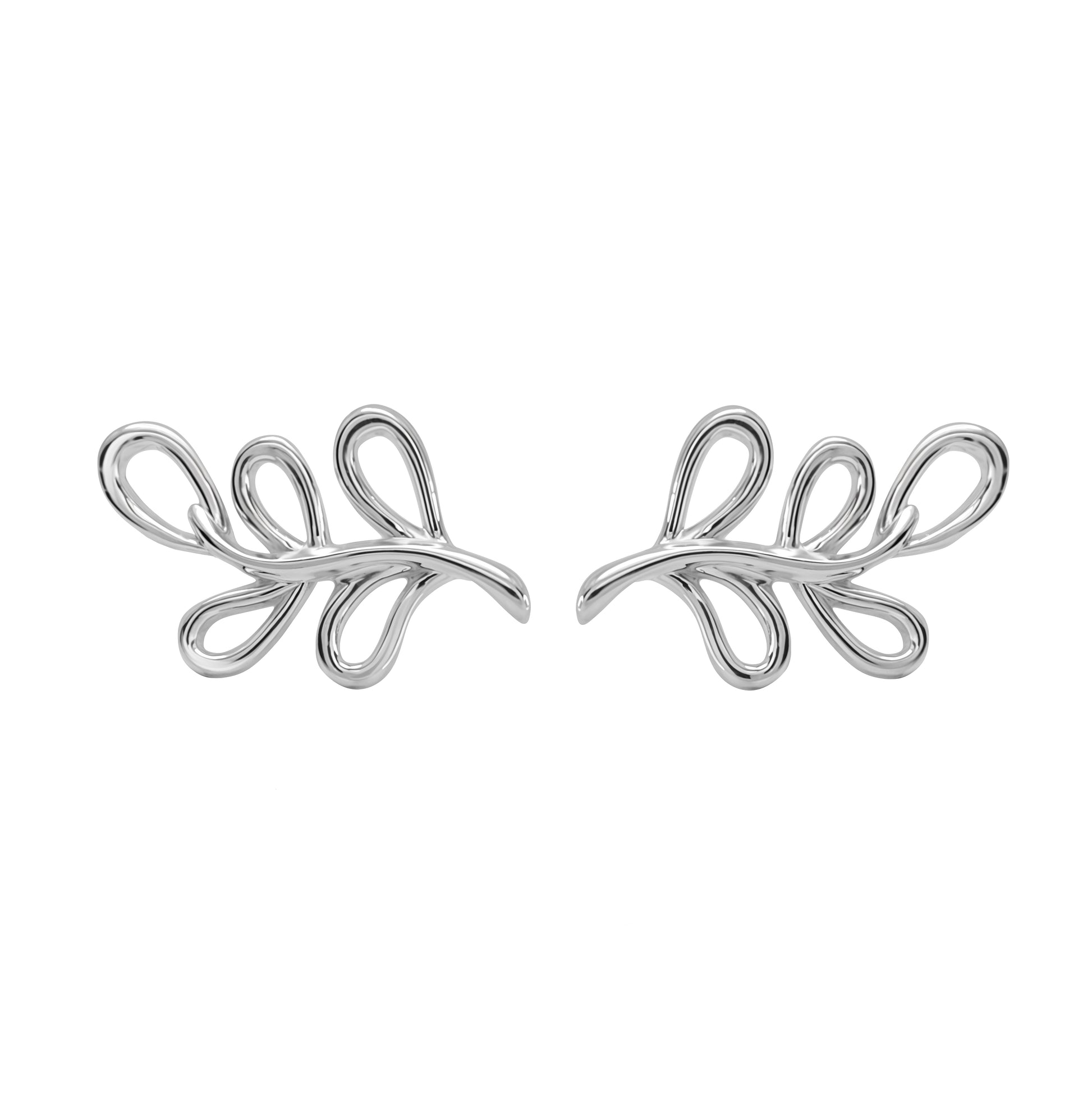 Broqueles Mujer Plata 925 Garabatos Rama Anamora por Tanya Moss