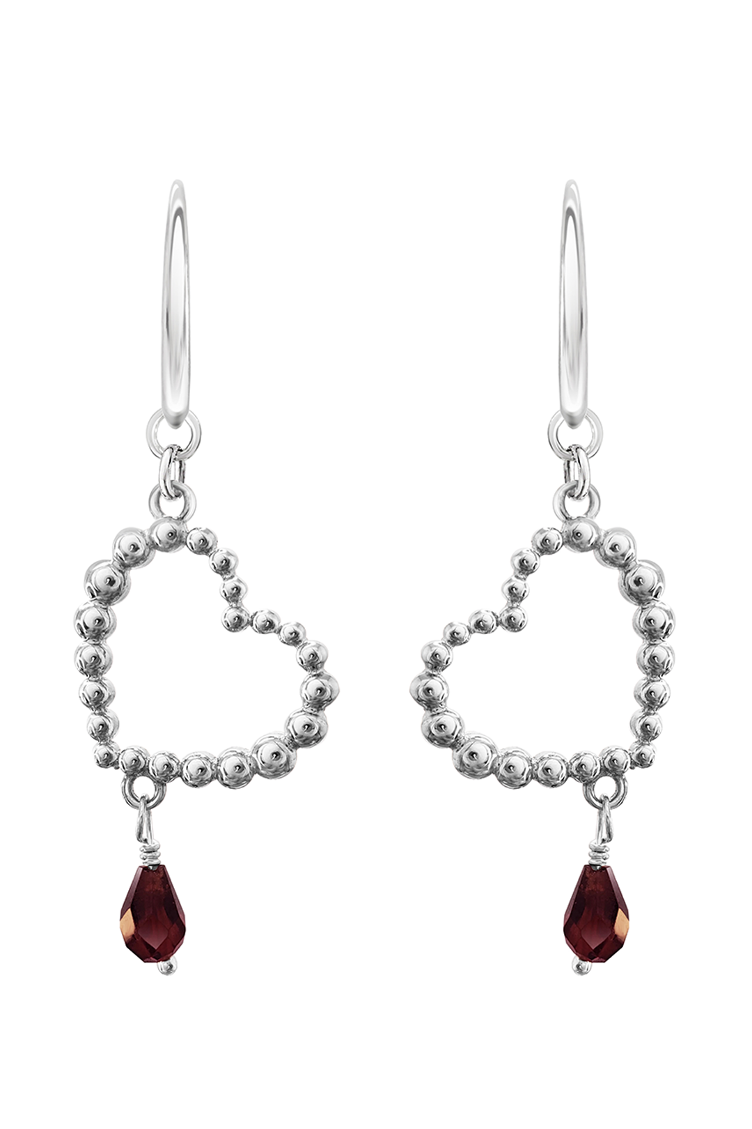 Aretes Mujer Plata 925 Burbujas Corazon Grande Anamora por Tanya Moss