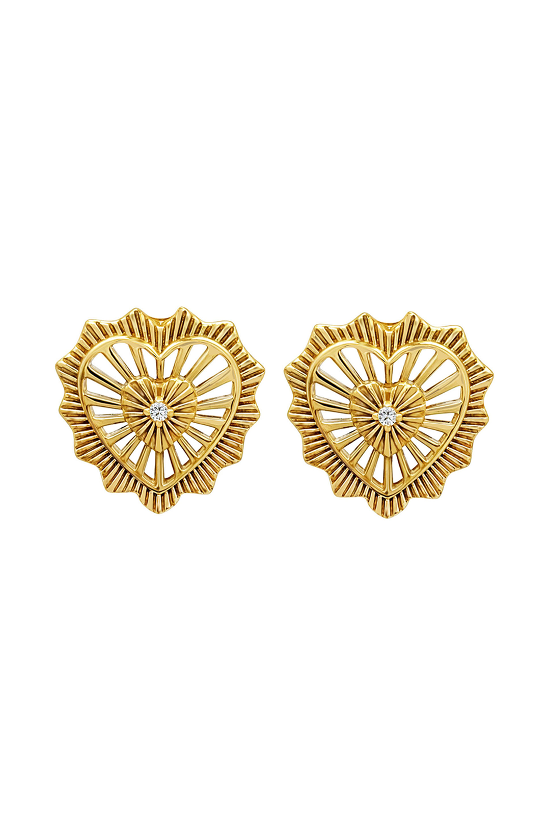 Broqueles Eterna Corazón Ardiente Circonias Anamora por Tanya Moss - Tanya Moss