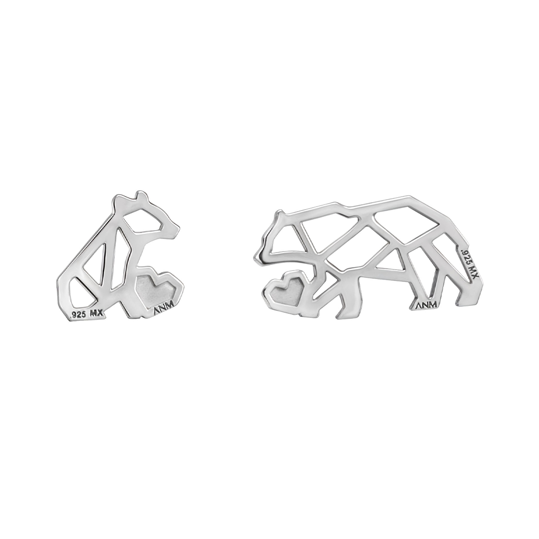 Broqueles Osos Origami Mamá e Hijo